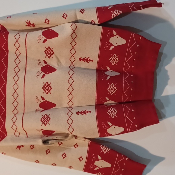 Shi#er's Full NNT Sm Uni Ivory & Red Graphic Sweater (Nat'l Lampoon Vacay Movie) - Picture 5 of 7